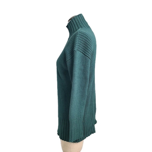 Free People FP Beach Rib Knit Trez Set Mock Neck Sweater Pull-on Shorts Green S - Picture 5 of 14